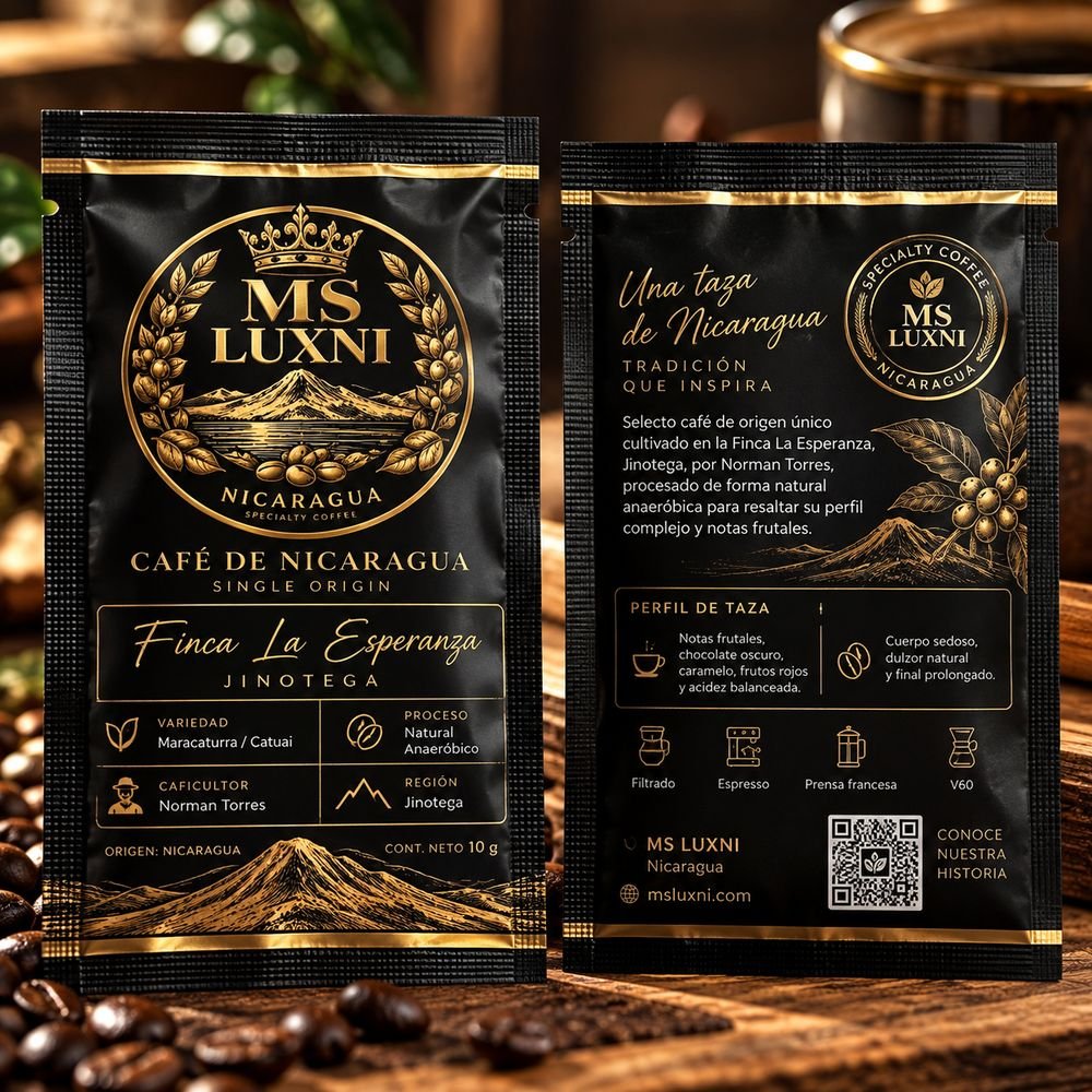 Sachet de café MS Luxni, Finca La Esperanza, 10 g